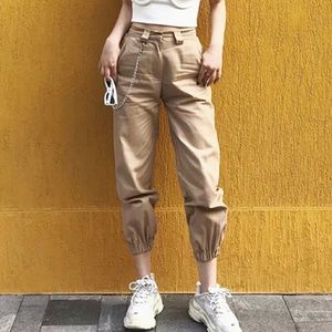 High waist cargo pants